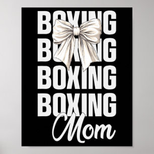 Póster Madre Boxeadora Coqueta Lazo Amantes del Boxeo Mad
