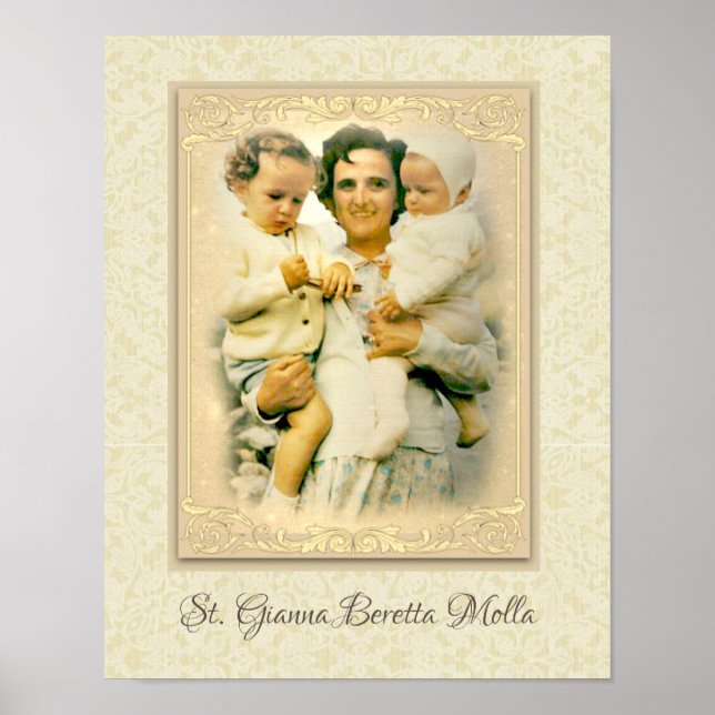Póster Madre católica San Gianna Beretta Molla (Frente)