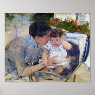 Póster Madre consolando al bebé, Mary Cassatt