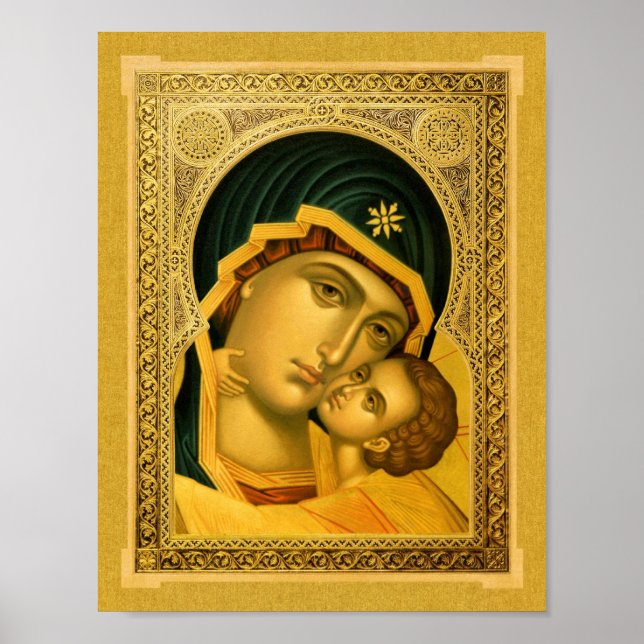 Póster Madre de Dios Glykophilousa - Poster de iconos (Frente)