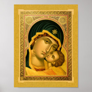 Póster Madre de dios Glykophilousa - poster del icono