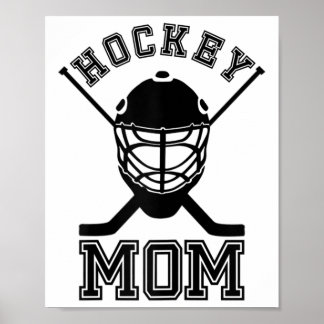 Póster Madre de Hockey Femenino Fan del Deporte Campo de 