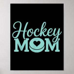 Póster Madre de hockey mujer jugadora de hockey sobre hie