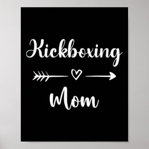 Póster Madre de kickboxing Mujer amante del deporte de ki