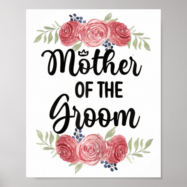 Póster Madre De La Fiesta De La Boda De La Madera (Frente)
