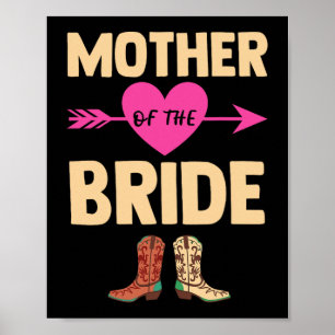 Póster Madre De La Novia Boda Bachelorette Cowboy Bo