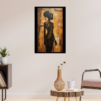 Póster Madre de la Tierra: pintura al óleo de una mujer d