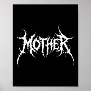 Póster Madre de metal roca amante del metal mamá