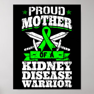 Póster Madre De Una Enfermedad Renal Guerrero Concienciac