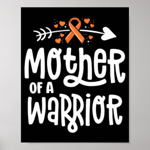 Póster Madre De Una Madre Guerrera Familia Leucemia Cánce