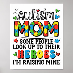 Póster Madre del autismo aumenta conciencia del autismo d