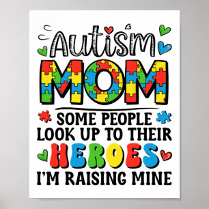 Póster Madre del autismo aumenta conciencia del autismo d