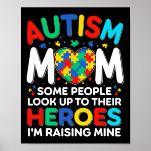Póster Madre del autismo crea conciencia del autismo de l