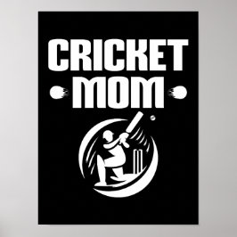 Póster Madre del cricket, hijo de cricket, amante de la m