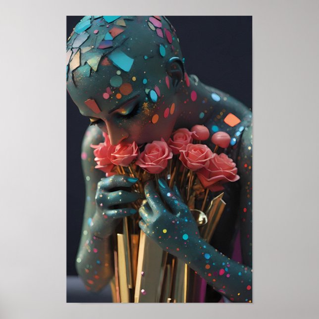 Póster Madre, diosa de amor que escupe - Ken Gage Art (Frente)