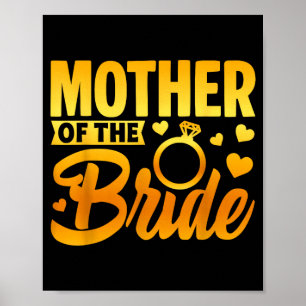 Póster Madre divertida de la novia amor maternal boda