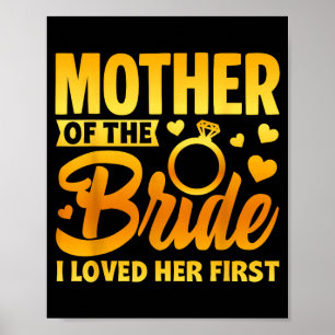 Póster Madre divertida de la novia amor maternal boda