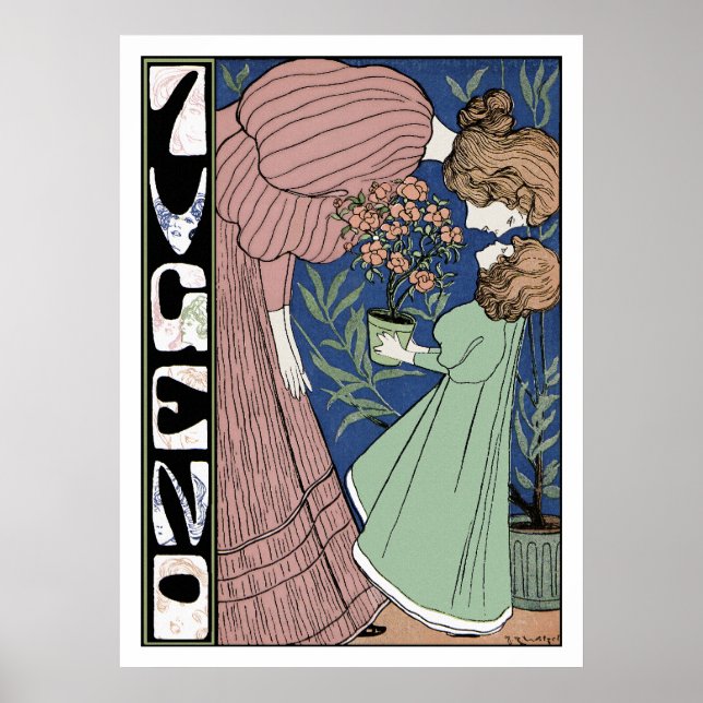 Póster Madre e hija - Art Nouveau (Frente)