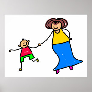 Póster Madre E Hijo