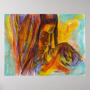 Póster madre e hijo