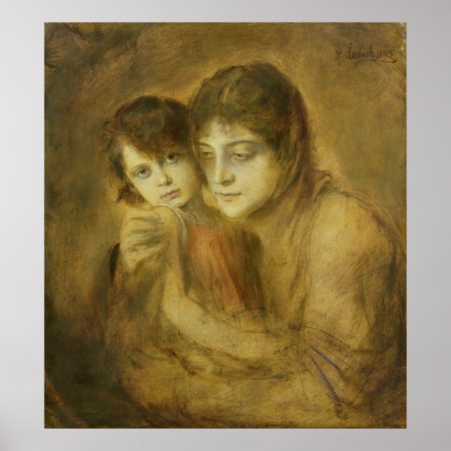 Póster Madre e hijo, 1893 (Frente)