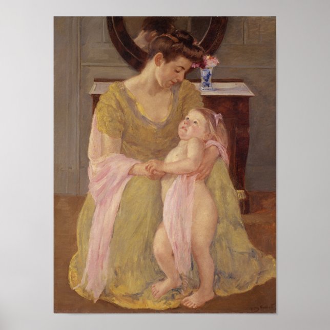 Póster Madre e hijo con una bufanda de Rosa | 1908 (Frente)