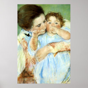 Póster "Madre e hijo" de Cassatt