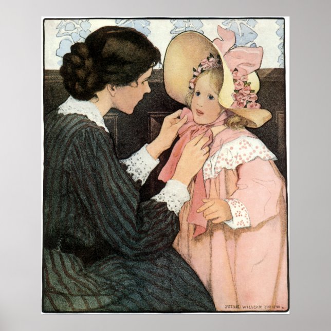 Póster Madre e hijo de Jessie Willcox Smith (Frente)