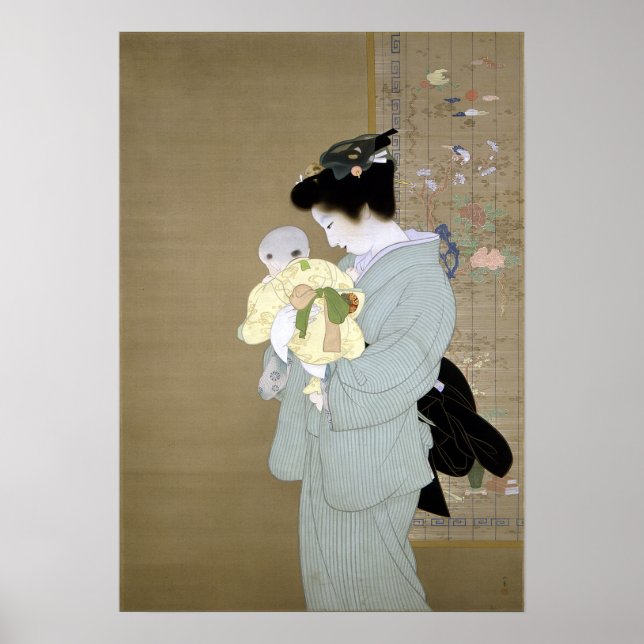 Póster Madre e hijo de Uemura Shōen (Frente)