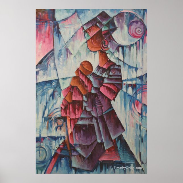 Póster Madre e hijo - Imprimir lienzo (Frente)