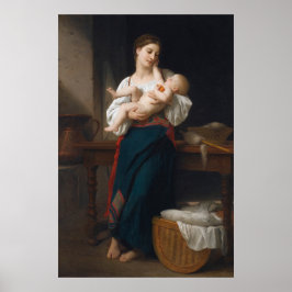 Póster Madre e hijo (por Bouguereau)