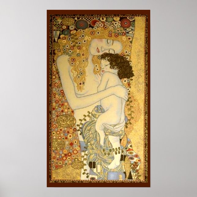 Póster Madre e hijo por Klmit (Frente)