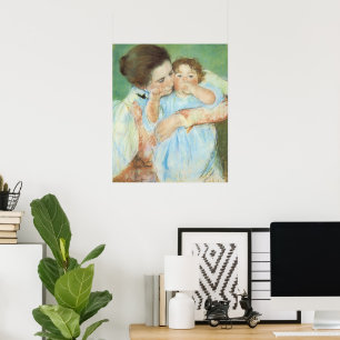Póster Madre e hijo por Mary Cassatt, Bella Artes de la é