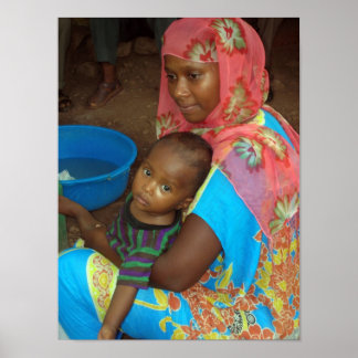 Póster Madre e hijo poster etíope