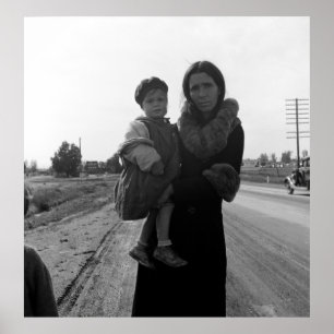 Póster Madre e hijo sin hogar - 1939