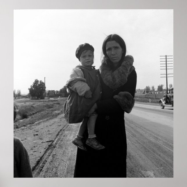 Póster Madre e hijo sin hogar - 1939 (Frente)