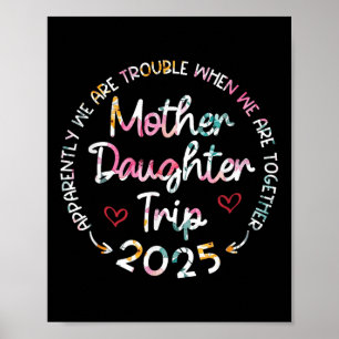 Póster Madre Floral Hija Viaje 2025 Camisetas, Madres D