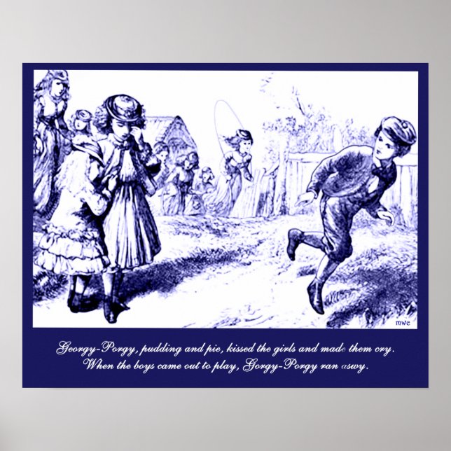 Póster Madre Goose Nursery Rhyme Georgy-Porgy (Frente)