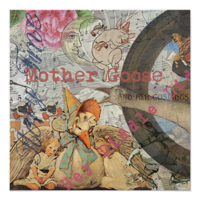 Póster Madre Gosa Nursery Rhyme Fairy Tale (Anverso)