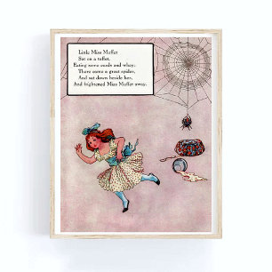 Póster Madre Gosa Rhyme Miss Muffet Nursery