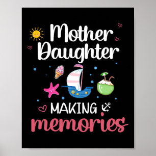 Póster Madre hija haciendo feliz a la familia de Recuerdo