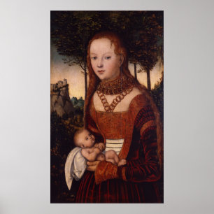 Póster Madre joven con hijo