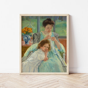Póster Madre joven masticando   Mary Cassatt