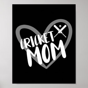 Póster Madre jugadora de cricket 