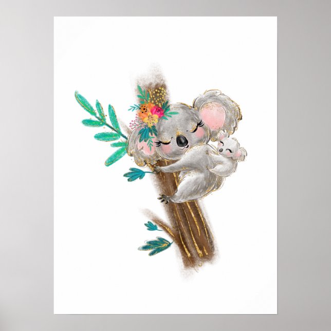 Póster Madre Koala Y Poster Del Bebé (Frente)