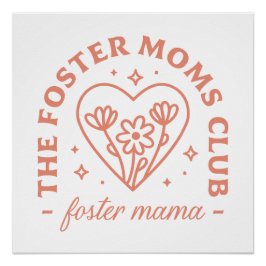 Póster Madre madre adopción del club mama estética floral
