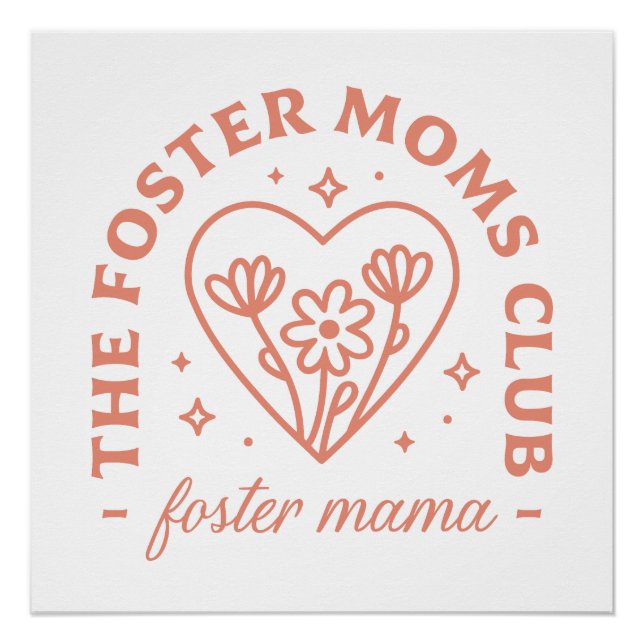 Póster Madre madre adopción del club mama estética floral (Anverso)