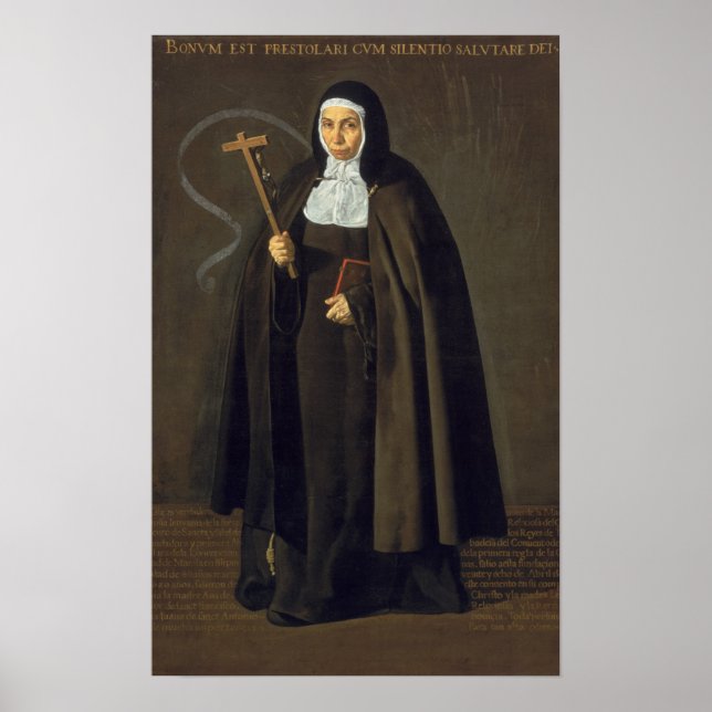 Póster Madre María Jeronima de la Fuente, 1620 (Frente)