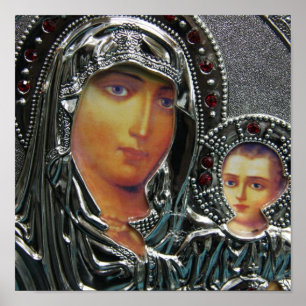 Póster Madre María y niño Jesús Poster