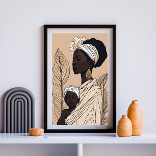 Póster Madre Mínima – La Esencia de la Maternidad African